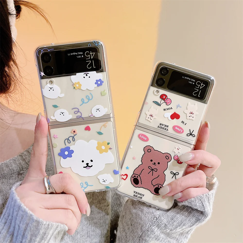 Новинка Жесткий Чехол для телефона из поликарбоната Samsung Galaxy Z Flip 3 5G корейский