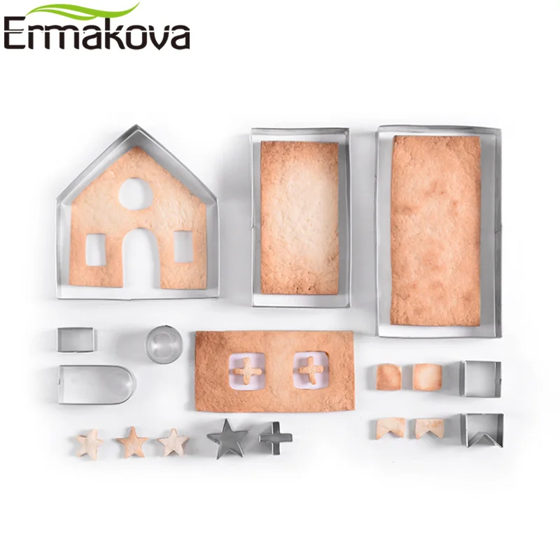 ERMAKOVA 10/18 ШТ формочки для печенья Stamper 3D набор пряничного домика DIY Инструменты