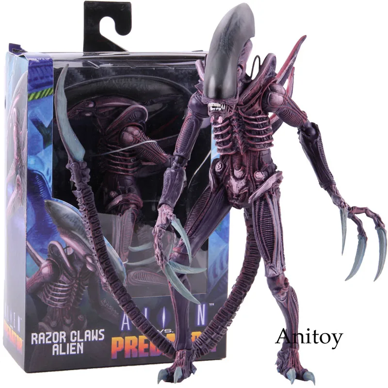 B with colorful box Alien vs фигура хищника AVP Arachnoid Chrysalis бритва когти NECA Alien ПВХ фигурка Коллекционная модель игрушки - Цвет: B with colorful box