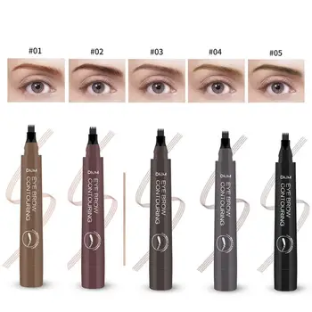

DNM 3D Eyebrow Pen Wild Four-pronged Micro-carved Water Eyebrow Tattoo Pencil Long Lasting Natural Brown Liquid Eye Brow TSLM2