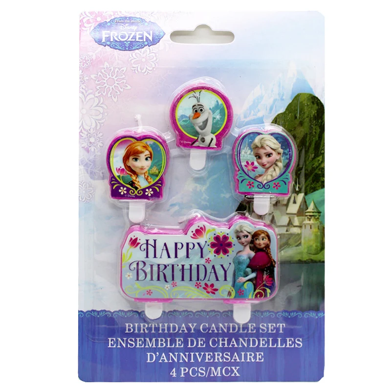 Frozen 2-vela para pedir deseos de cumpleaños para niñas, suministros para fiesta sorpresa a la moda