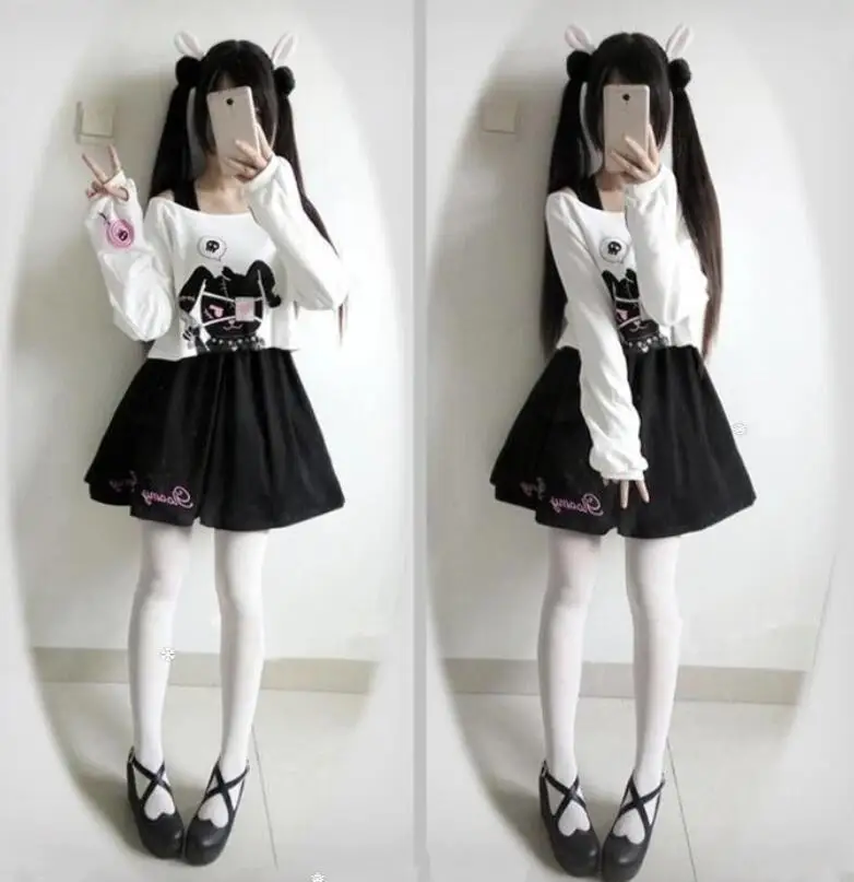 Frdun Tommy Kawaii Black Rabbit Dress Gloomy Bunny 2 Pc Set Harajuku Style New Dress Suits Aliexpress