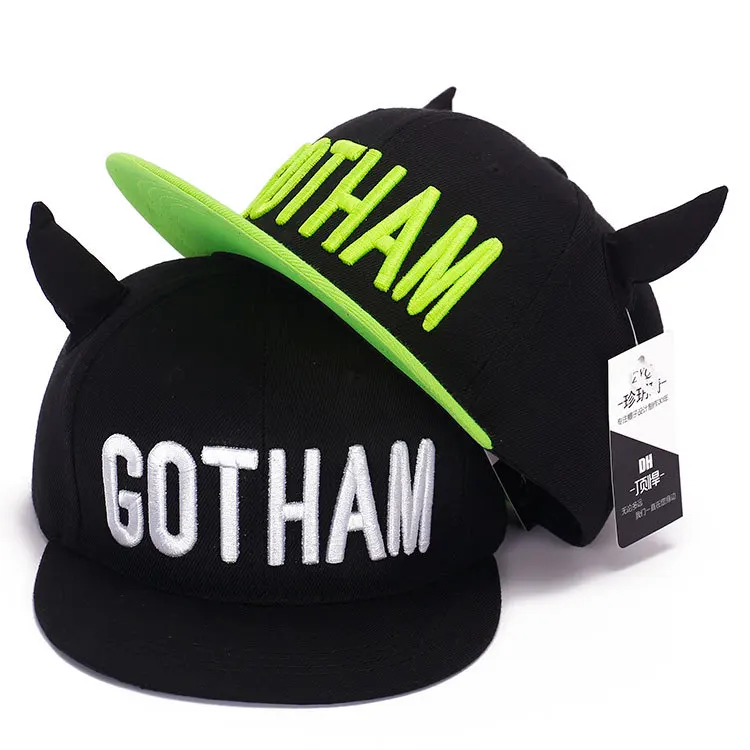 Осень новинка Snapback хип хоп шляпа GOTHAM вышивка Рог бейсбольная кепка для мужчин и женщин плоский козырек шляпы от солнца Casquette Gorras