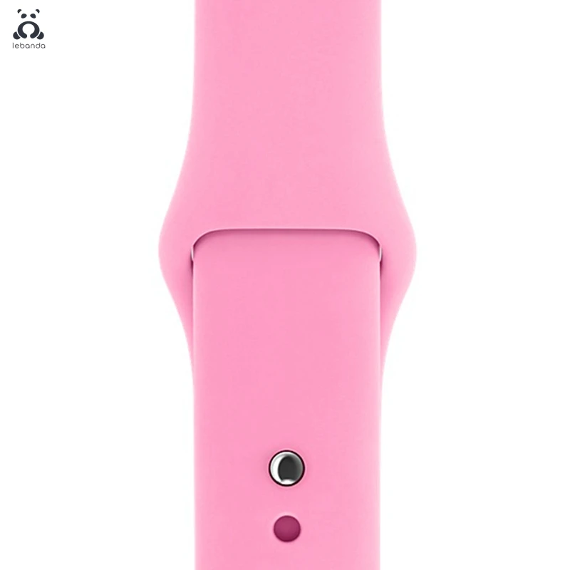 Lebanda спортивный ремешок для наручных часов Apple Watch 5/4/3/2/1 ремешок для наручных часов iWatch, большие размеры 40-44 мм силиконовой лентой из мягкой дышащей ткани Замена 38/42/40/44 мм - Цвет ремешка: light pink