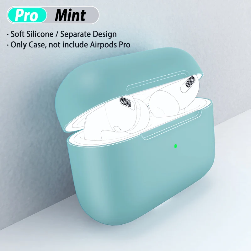 Для Airpods Pro Чехол силиконовый защитный чехол для Apple Airpod Air Pods защита для наушников Apple защита коробки - Цвет: green