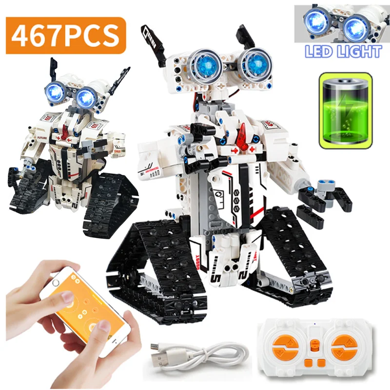 

City technic RC Robot Designer Building Blocks compatible duploed Constructor Intelligent Remote Control Car Brick Children toys