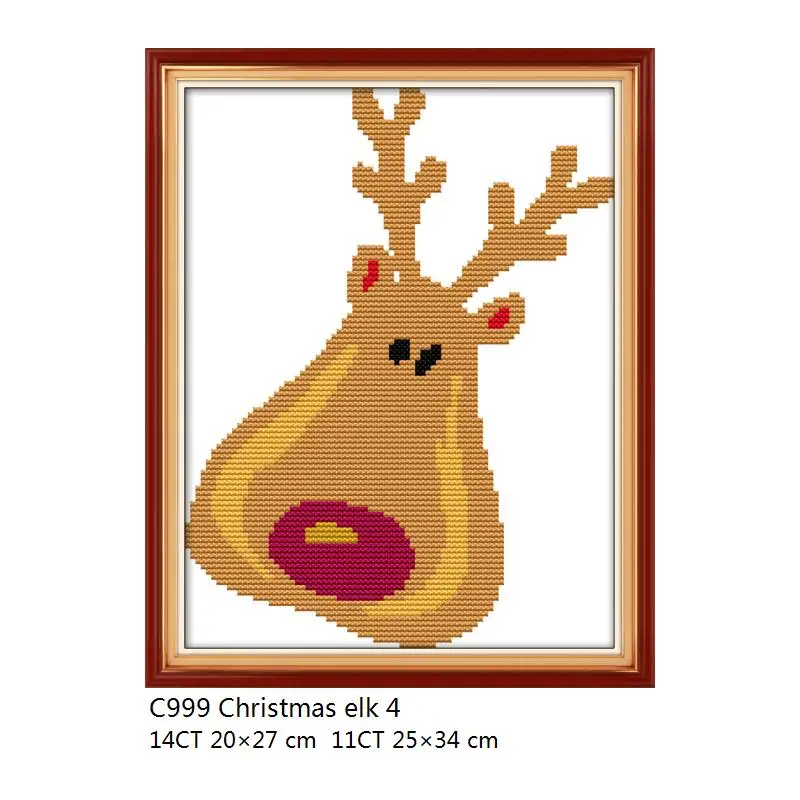 Cross Stitch C999 Joy Sunday Christmas, серия, вышивка крестом, DMC 11CT, 14CT, печатный набор, граф, холст, для вышивания, набор, сделай сам, рождественские поделки - Цвет: Cross Stitch C999