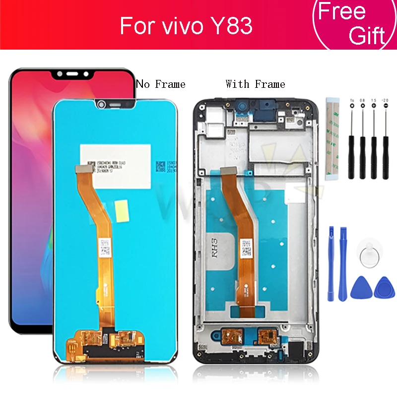 ДЛЯ vivo Y83 ЖК-дисплей кодирующий преобразователь сенсорного экрана в сборе с рамкой для vivo y83 экран Замена запчастей 6,22"