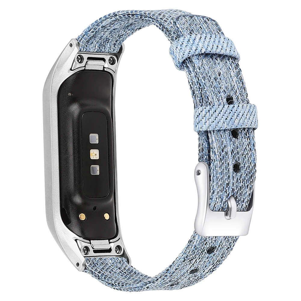 Сменный холщовый ремешок для samsung Galaxy Fit-E Smartwatch ремешок для часов+ металлический каркас браслет ремни для Galaxy Fit-E