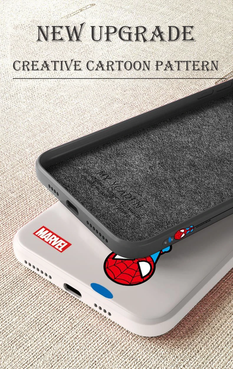 Side Pattern for IPhone 13 12 ProMax Mobile Phone Case Anti Falling Silicone Iphone 11 Pro Max Cartoon  Xs Xr X 7 8 Plus MARVEL iphone 13 pro max case