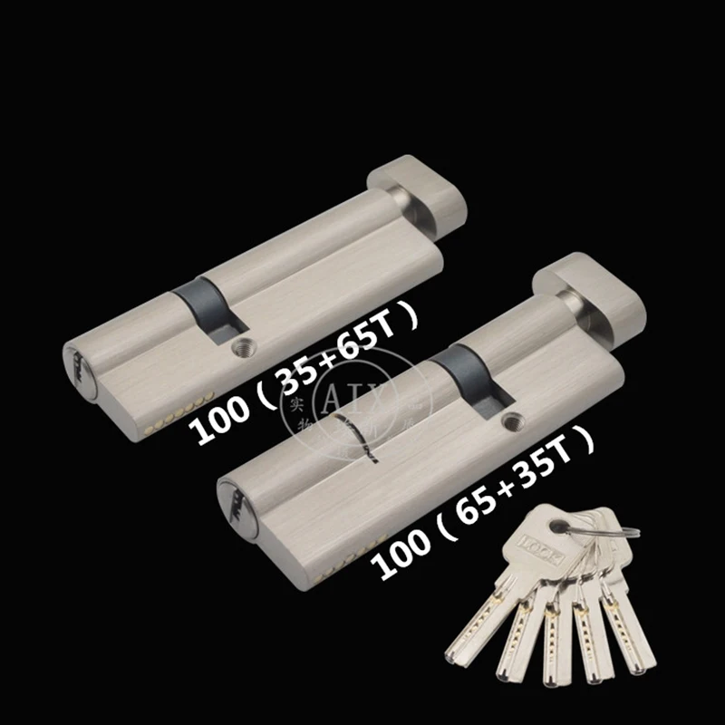 Irregular Security 100mm Door Lock Brass Cylinder Single Open Knobs  Eccentric Entrance Bedroom Cylinder Copper