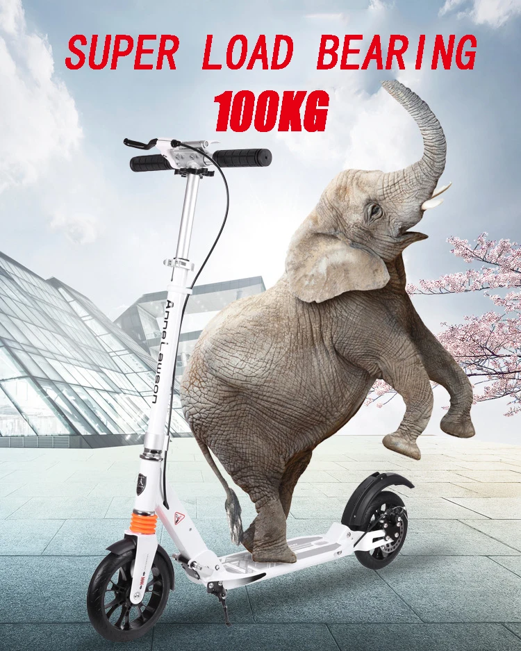 Big Wheel Scooter Youth Adult Scooter With Disc Brakes Double Shock Absorption, Foldable Commuter Scooter, Load 150Kg (Non-Electric) 24 Big Wheel Scooter Youth Adult Scooter With Disc Brakes Double Shock Absorption, Foldable Commuter Scooter, Load 150Kg (Non-Electric)