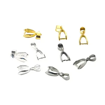 

10 Pcs/Set Pendant Buckle Jewelry Making Necklace Charms Buckles DIY Stone Supplies Snap Joint Clasp Alloy Silver Gold
