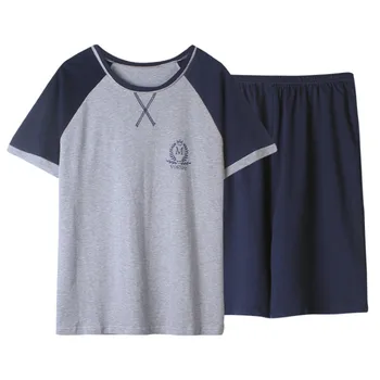 

2020 New Smart Casual Pajama Men Mens Pyjama Homesuit Homeclothes Fashion Style Short Sleeve Short Pants Pyjamas Men Sleepwear