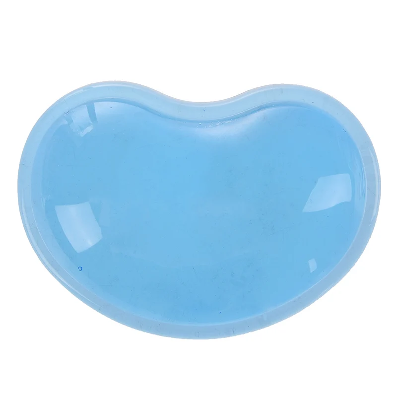 Blue Gel Wavy Mouse Pad Wrist Rest Support for Desktop PC Computer