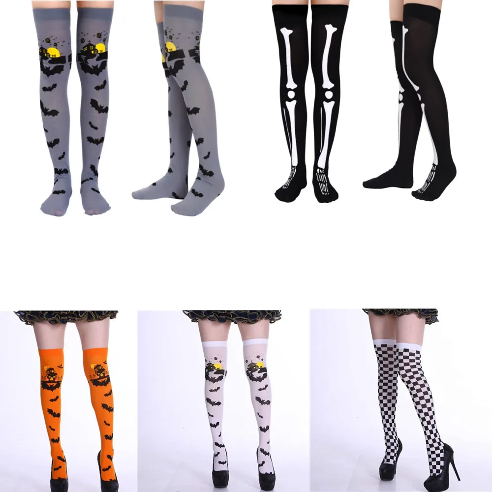 

Halloween Stockings Variety of Shapes and Printing Bat Castle Socks Ghost Festival Party Cosplay Stockings
