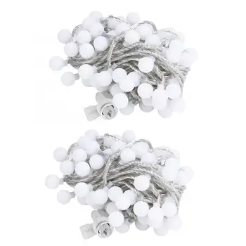 

LED Light String DC24V 10m 100LED White Balls Light String Waterproof Lamp Strings for Christmas Holiday