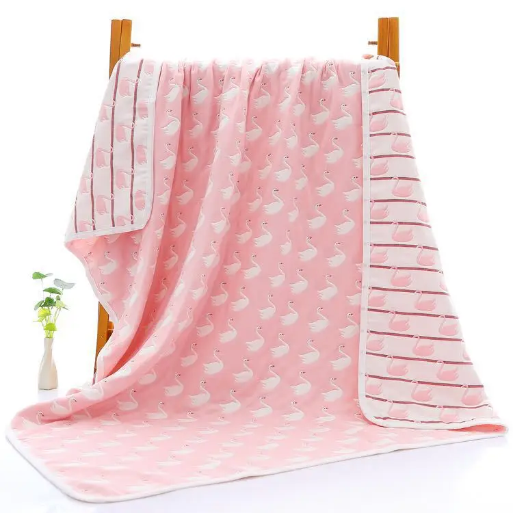 6-Layer Pure Cotton Gauze Infant Children's Quilt Towel Blanket Baby Children's Quilt Blanket Large Bath Towel Gaoyang Manufactu