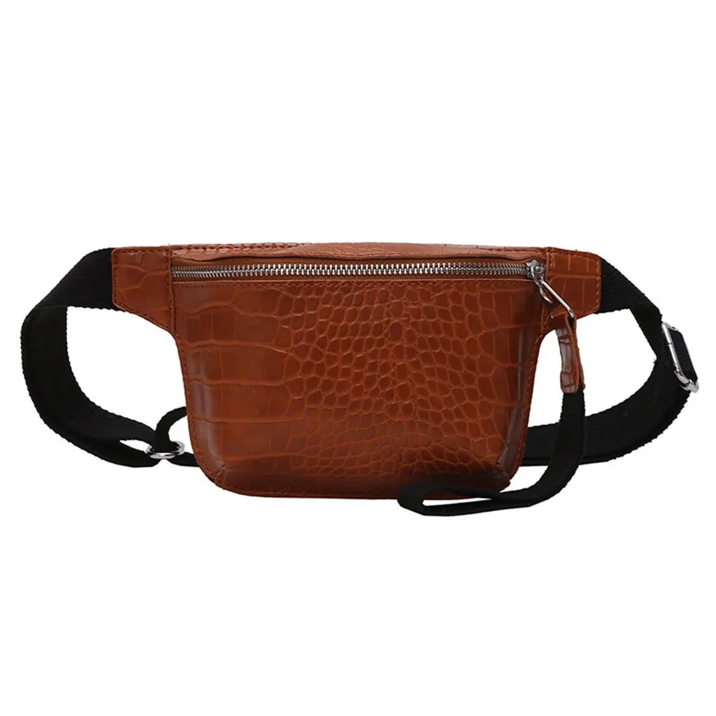 Women's waist bag crocodile leather belt multicolor chest bag fanny pack high quality handbag сумка на пояс поясная сумка#GEX