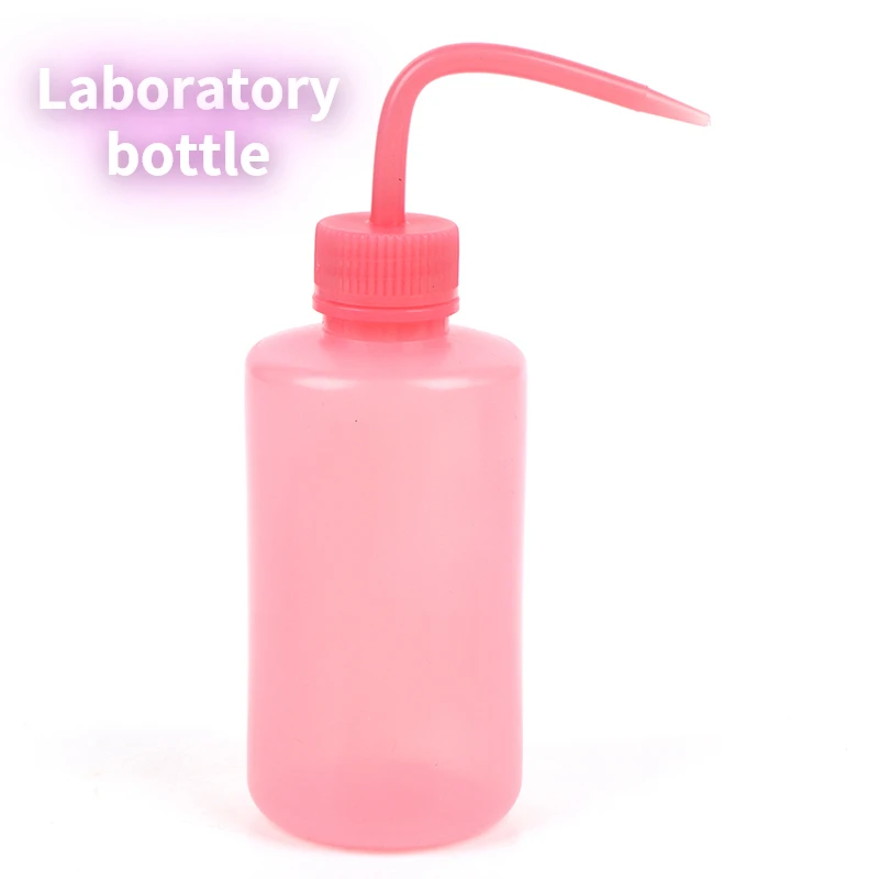 

New Wash Clean Clear Pink Plastic Green Soap Lab Wash Squeeze Diffuser Bottle