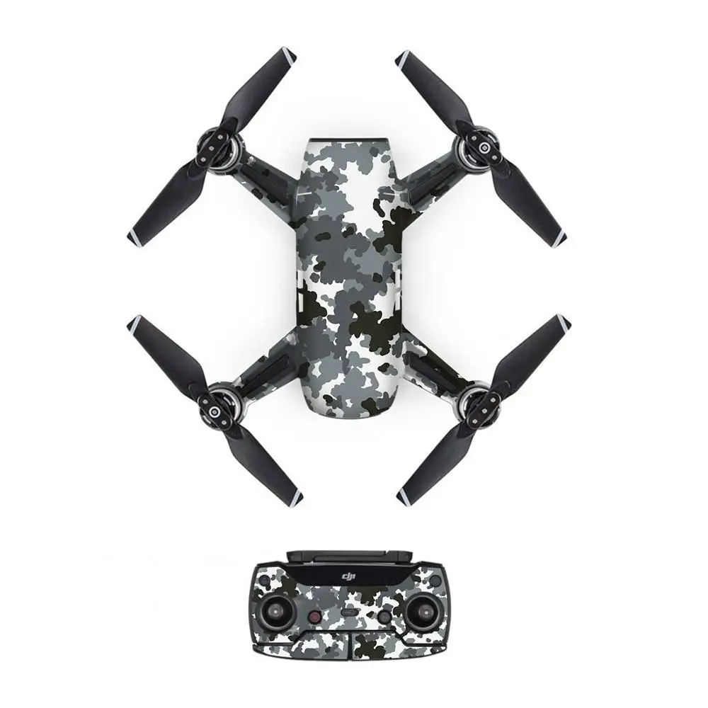 Камуфляжная наклейка из ПВХ для DJI Spark Drone body+ пульт дистанционного управления+ 3 батареи Защитная крышка DJI Кожа Наклейка s - Цвет: YSDJS0012