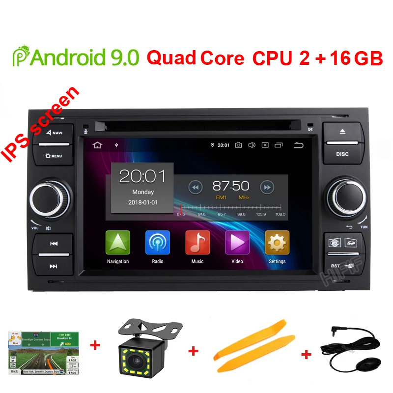 DSP " in dash 2 din Android 9,0 автомобильный dvd-плеер GPS для автомобиля, стерео OBD2 для Ford C-Max Fiesta Fusion Kuga Mondeo Фокус с радио - Цвет: 2G RAM 16G ROM
