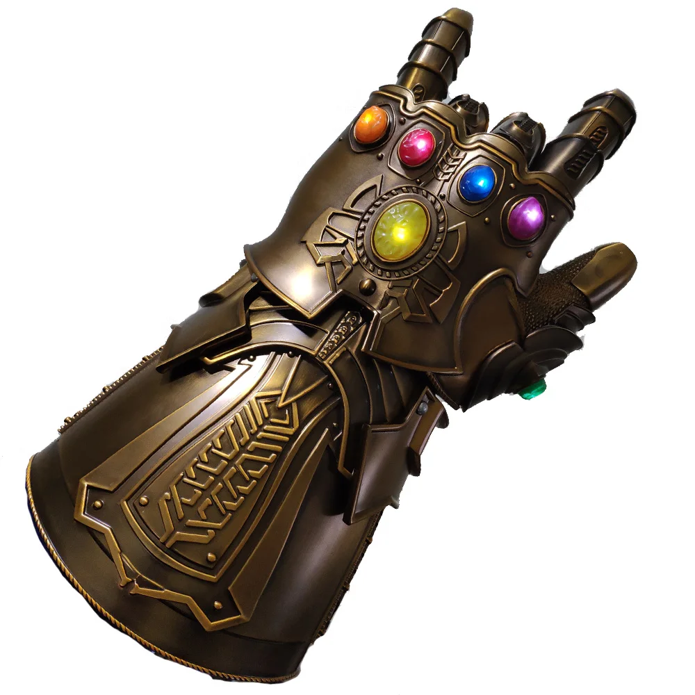 Hot HCMY Thanos Infinity Gauntlet Full Metal 1:1 Wearable Cosplay Statue LED