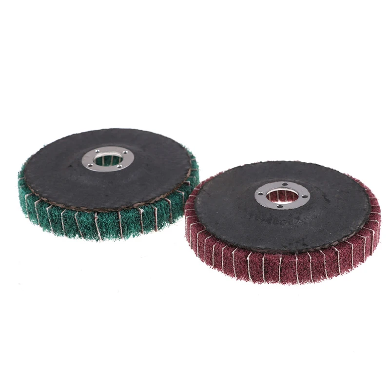 1Pc Red 100mm 4" Nylon Fiber Flap Polishing Grinding Wheel Disc for Angle Grinder Polishing Tools Dremel Accessories