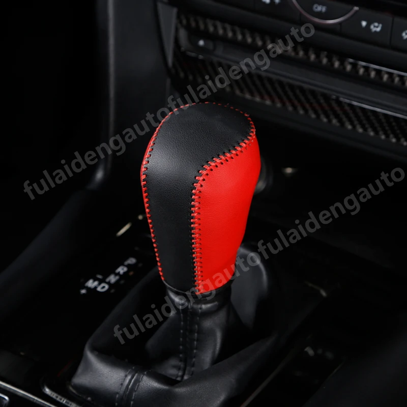 1 шт. для Mazda CX-5 CX5- DIY Красная Нить автоматический кожаный чехол для рычага переключения передач отделка автомобильные аксессуары
