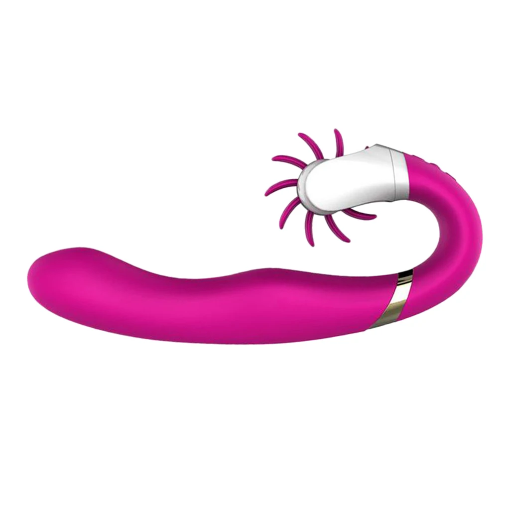 Dual Motor Powerful Female Quiet Vibrator Tongue Vibrating Massager Flexible 12 Vibration Frequency Massage Stick Toy For Women 