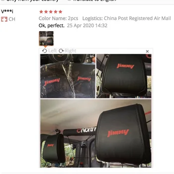 

Car Seat Headrest Cover FOR Suzuki Jimny PU Leather Car Styling Interior Accessories