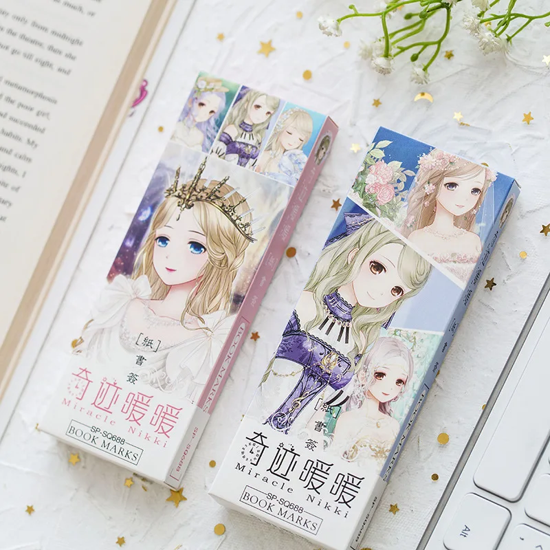 

32 Pcs/Set New Anime Miracle warm Paper Bookmark Stationery Bookmarks Book Holder Message Card