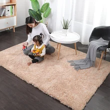 Скандинавский плюшевый ковер для спальни прикроватное одеяло утолщенный диван для гостиной чайный коврик для стола однотонный простой современный полный магазин