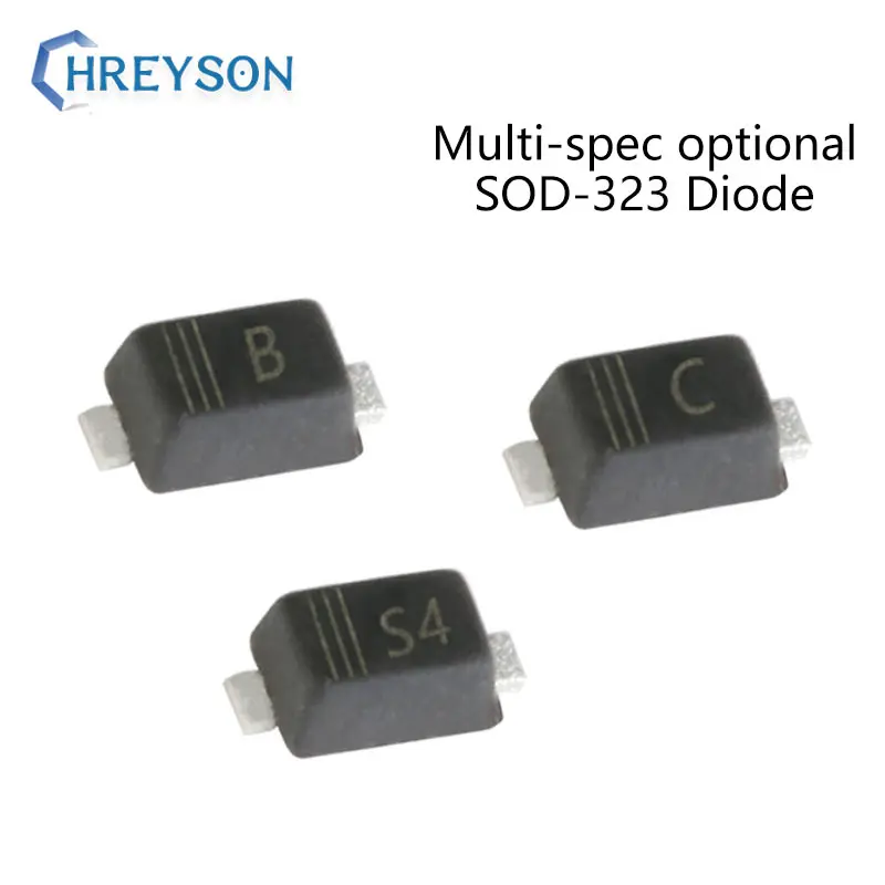 100Pcs SMD диод с барьером Шоттки RB520S-30 B 1N4148WT T4 B5819WT S4 USCD024H RB521S-30 1N5819WT 40V 2A SOD-523 |