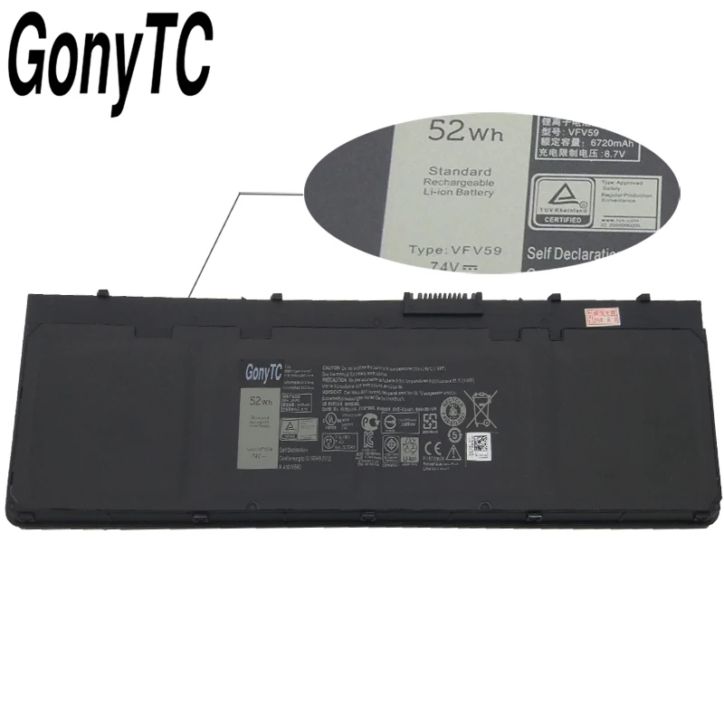 7 4 В 52wh оригинальный VFV59 W57CV GVD76 ноутбук Батарея для DELL Latitude E7240 E7250 0W57CV WD52H