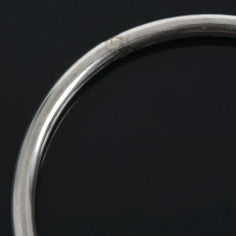 M6x100mm 304 нержавеющая сталь сварное круглое кольцо Серебряный тон