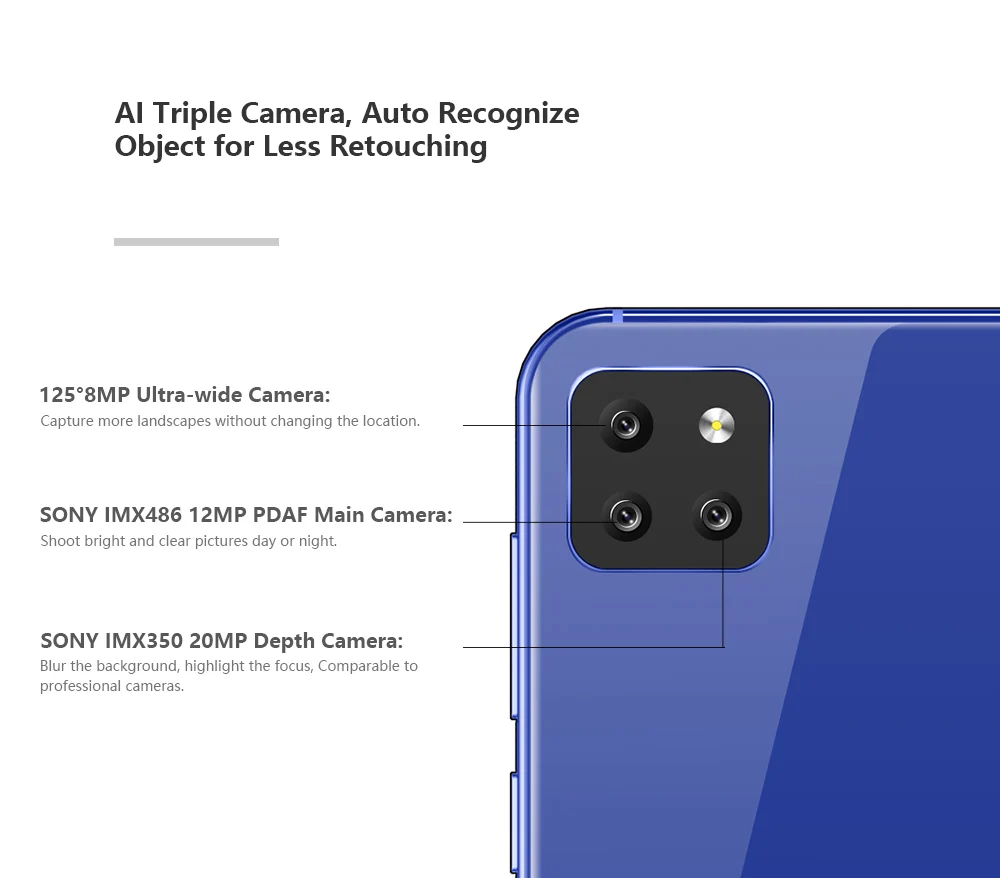 Смартфон CUBOT X20 Pro 4G, 6 ГБ+ 128 ГБ, 6,3 дюйма, Android 9,0, 4000 Мп+ Мп, задняя камера, мА/ч, мобильный телефон с функцией распознавания лица