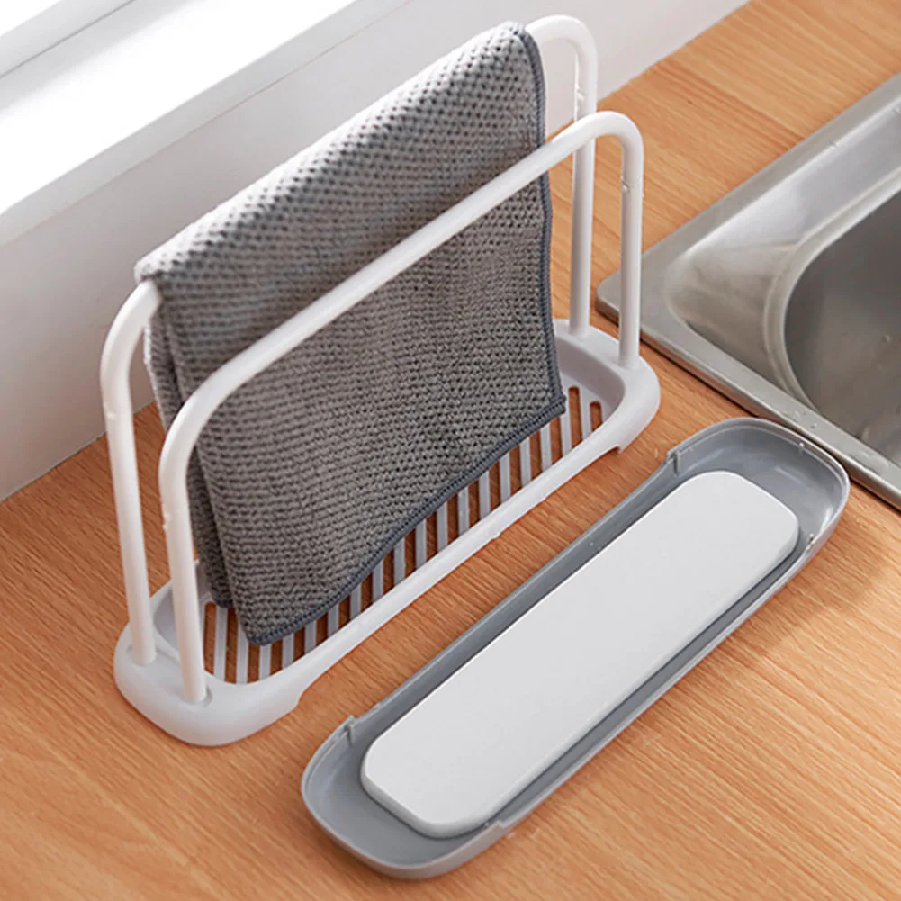 Detachable Sponge Drying U Shape Rag Soap Household Desktop Organizer Kitchen Storage Practical Dishcloth Rack Draining Hanger
