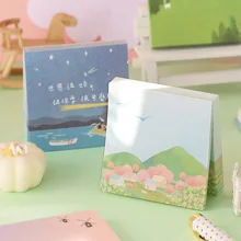 100pcs Kawaii Nature Series Memo Pad Sticky Notes Memo Notebook Stationery Post Note Paper Stickers Office School Supplies