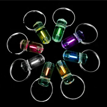 

Tritium Self Luminous Key Ring Outdoor Waterproof Ultralight Glow In The Dark Keychain Ring Emergency Survival Mini Light Tools