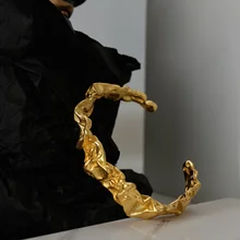 

925 Sterling Silver Light Luxury Geometry Designer Texture Bracelets Gift For Women Minimalist Punk Accessories fine Jewellery