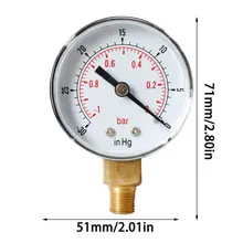 Лучшая радиальный вакуумный манометр высокого качества Y50 Манометр давления масла манометр воды Манометр