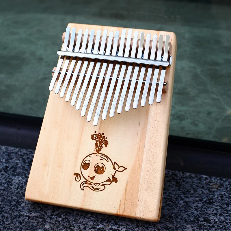 KERUS Kalimba 17 клавиш большого пальца фортепиано с инструкцией по исследованию и мелодия молоток, портативный Mbira Sanza Африканский деревянный палец пианино - Цвет: NO-2