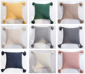 

Lulang 18'' Chenille Solid Color Square Pillowcase Cushion, Throw Pillow Case, Lumbar Pillow Cover, Housewarming Gift, Home Gift