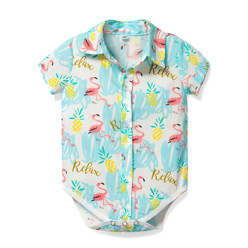 Yenido an ocuk Onesies Giysileri Erkek Bebek Tulum Flamingo K yafetler 