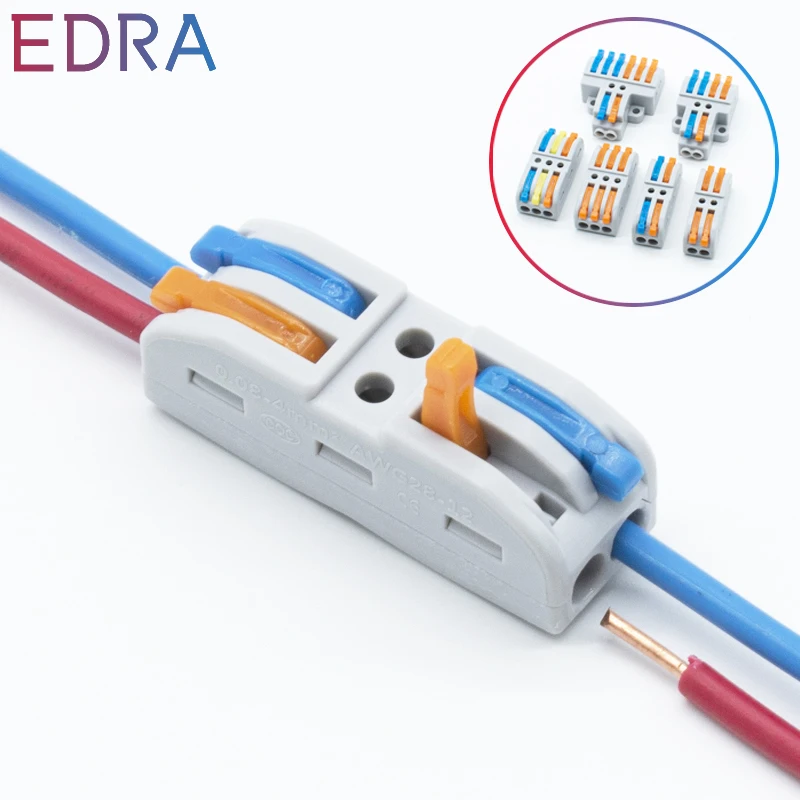 10/30/50/100Pcs Lever-Nuts Quick Wire Connector Universal Compact Wiring Connectors Electrical Push-in Terminal Block 28-12 AWG