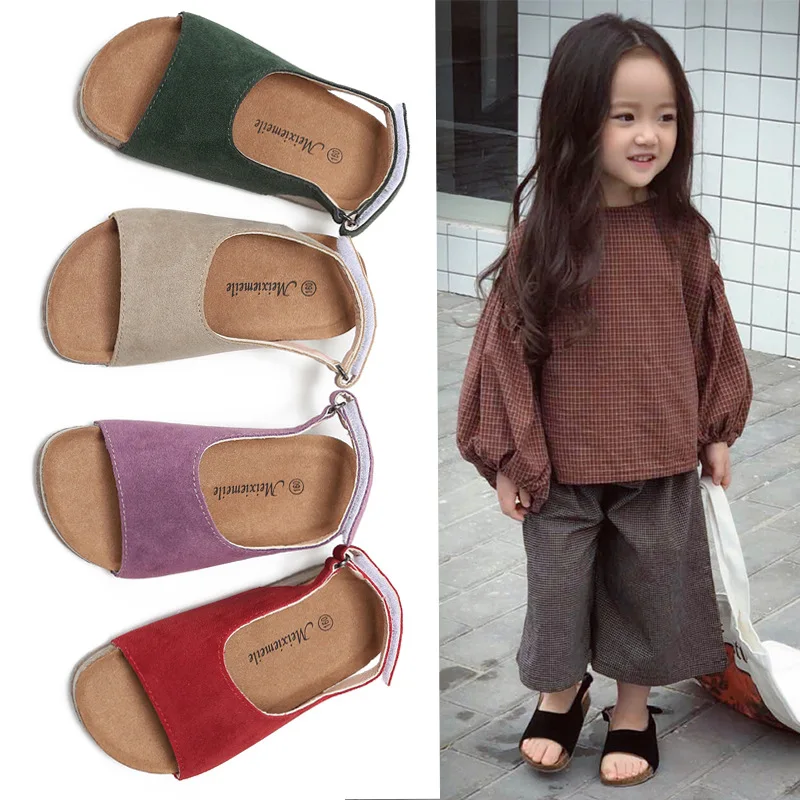 Детские пляжные сандалии для мальчиков и девочек Нескользящие босоножки из