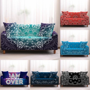 

Fangpa Pattern 1/2/3/4 Seat Cover Sofa Cover Stretch Sofa Cover Suitable Living Room Protect Cover Non-Slip Spandex Sofa Cover