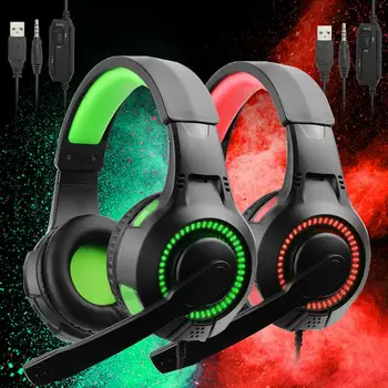 

Gaming Headset Stereo Surround Headphone Wired Mic For Laptop One Wired Noise Reduction Headphone