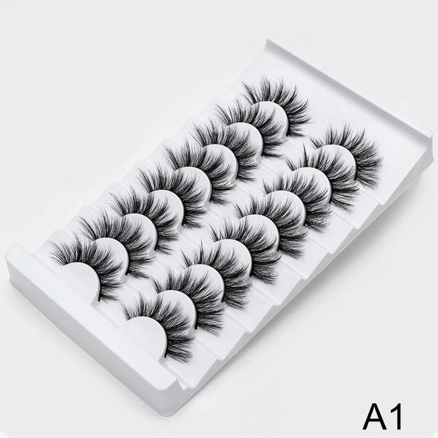 3D Faux Mink Lashes Natural False Eyelashes Dramatic Volume Fake Lashes Makeup Eyelash Extension Silk Eyelashes